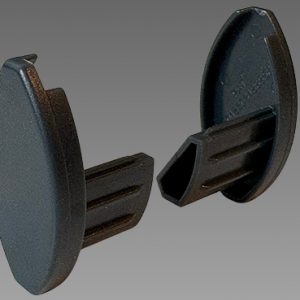 VIBE® ONE ENDCAPS FOR BOTTOM RAIL ANTHRACITE
