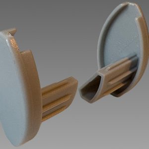 VIBE® ONE ENDCAPS FOR BOTTOM RAIL SILVER