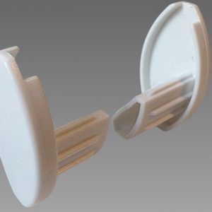 VIBE® ONE ENDCAPS FOR BOTTOM RAIL WHITE